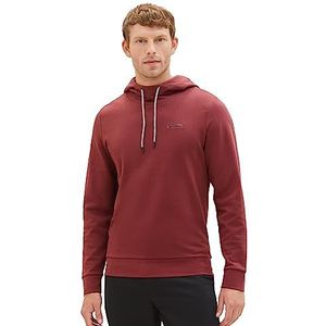 TOM TAILOR Sweatshirt voor heren, 32220 - Burned Bordeaux Red, XXL