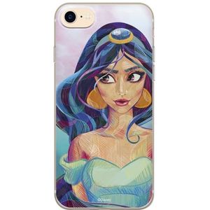 ERT GROUP mobiel telefoonhoesje voor Apple Iphone 7/8/ SE 2/ SE 3 origineel en officieel erkend Disney patroon Jasmine 002 aangepast aan de vorm van de mobiele telefoon, hoesje is gemaakt van TPU