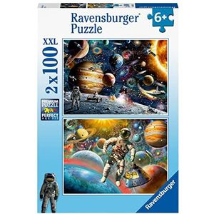 Ravensburger Puzzel 80562 - ruimte - 2 x 100 stukjes puzzel voor kinderen vanaf 6 jaar
