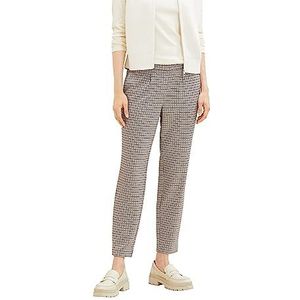 TOM TAILOR Losse fit broek voor dames, 24612 - Camel Small Check, 42W x 28L