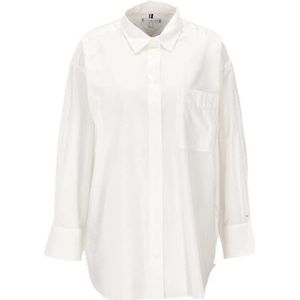 TOMMY HILFIGER L/S blouses voor dames, Wit (Th Optisch Wit), M