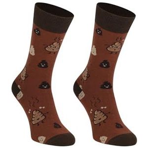 mumka Damesschoenen, poeppatroon, hoge sokken, bruin, maat 36 tot 41, unieke schoen, Meerkleurig, 36-41