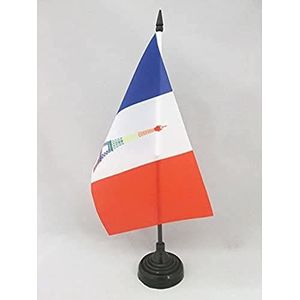 Frankrijk Arc-En-Ciel tafelvlag 21x14cm - SMALL gay Franse KANTOORVLAG - LGBT 14 x 21 cm - AZ VLAG