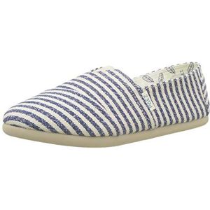 Paez Klassieke Surfy Espadrilles voor dames, Zilver Plateado 105, 35.5 EU