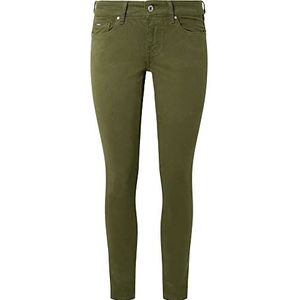 Pepe Jeans Soho Jeans Skinny Fit Mid Waist Denim voor dames, Groen (Tijm), 24W / 28L