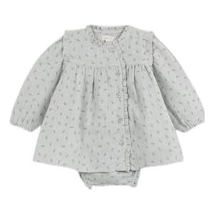 Gocco chiffon-jurk, bedrukt, watergroen, standaard voor baby's, Water Groen, 9-12 Maanden