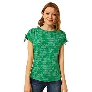 Cecil Dames Burnoutshirt Floral, Soft Green Melange, L