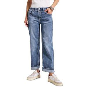 Street One - Straight Leg Jeans - Blauw - Casual Fit - Katoen