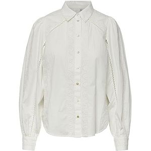 YAS Dames Yaskenora Ls Shirt S. Noos blouse, Star White, XXL