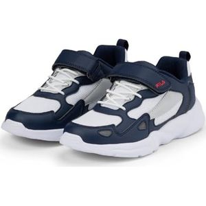 FILA Ventosa CB Velcro Kids, gymschoenen, wit marineblauw, 28 EU breed, White Fila Navy, 28 EU Larga