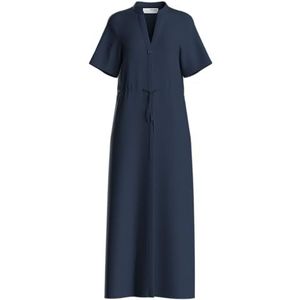 SELECTED FEMME Slfviva-Damina Ss Ankle Sun Dress Noos, Dark Sapphire, 38