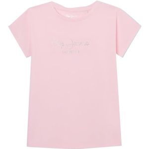 Pepe Jeans Nuria T-shirt voor meisjes, roze, 4 jaar, Roze (Roze), 4 Jaren