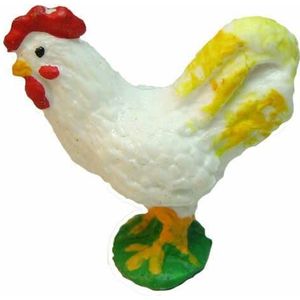 PVC-figuur Micro Rooster wit