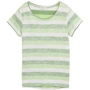 TOM TAILOR T-shirt voor dames met ronde hals, 37826 - Olive Mint Stripe, XS