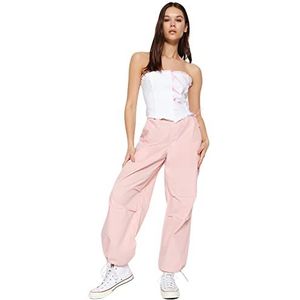 Trendyol Jeans - Grijs - Joggers, roze, 58