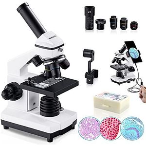 BEBANG 100X-2000X Microscoop voor Kinderen Volwassenen, Professionele Biologische Microscoop voor Studenten School Laboratorium