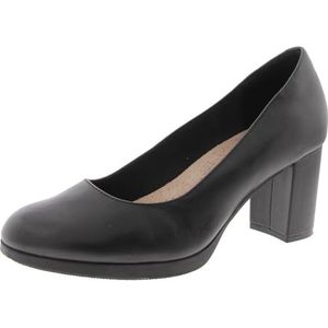 Clarks Bayla Skip-pomp voor dames, Zwart leder, 37.5 EU