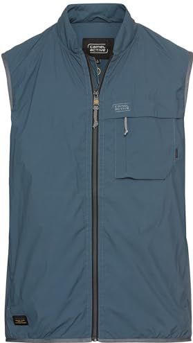 camel active Heren 460080-6n44 vest, blauw (inktblauw), 4XL, Blauw (inkt blauw), 4XL