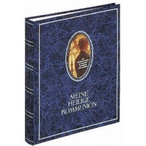 Pagna 12417-07 Communiealbum 210 x 250 mm, wisselbeeld, hoogwaardige kunststof omslag met gouden reliëf en frame, 40 en 4 pagina's voor persoonlijke inzendingen, Duitse voorspan, blauw
