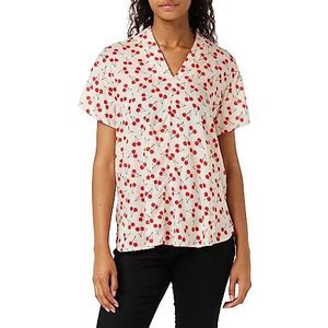 United Colors of Benetton Blusa 5UEFDQ04Q hemd, roze pastelpatroon 84U, XS dames, pastelroze met patroon 84u, XS