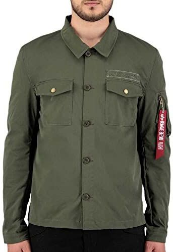 Herenoverhemd - Normale Fit - Blauw - Katoen - Armzak met Ritssluiting