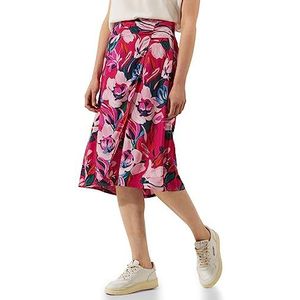 Street One dames wikkelrok bloemen, berry roze, 40W