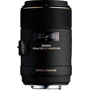 Sigma 105 mm F2,8 EX Makro DG OS HSM-lens (62 mm filterdraad) voor Canon objectiefbajonet, zwart