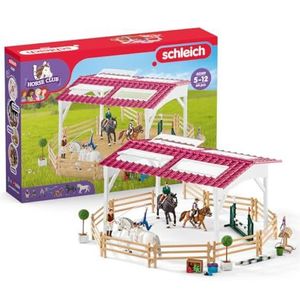 schleich 42389 manege met ruiters en paarden, vanaf 5 jaar, HORSE CLUB speelset, 40-delig, exclusief bij Amazon