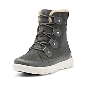 Sorel Explorer II Joan waterdichte casual winterlaarzen voor dames, Grijze Grill X Fawn, 40.5 EU