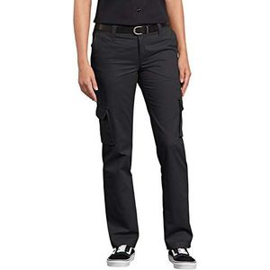 Dickies Dames Relaxed Fit Stretch Cargo Straight Leg Pant, zwart, 46
