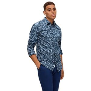 SELECTED FEMME Heren Slhslimsoho-Ethan-AOP Shirt Ls B Noos Shirt, Moonlit Ocean/Aop: aop, S