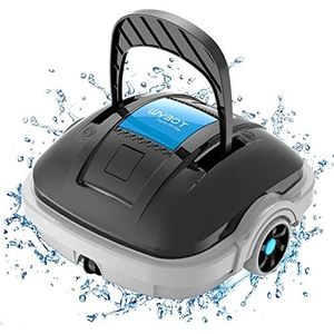 Wybot batterij-zwembadrobot, 100 minuten autonome zwembadstofzuiger, automatisch parkeren, twee waterinlaten, automatische zwembadreiniger voor zwembaden onder de 80 vierkante meter