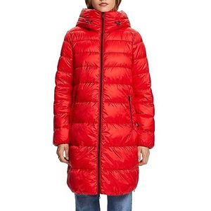 ESPRIT Gerecycled: gewatteerde jas met capuchon, 630/rood, XXS