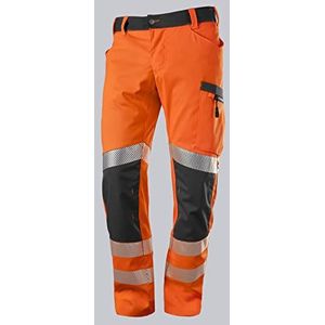 BP 2043-847-6556 werkbroek voor heren, 85,5% polyester, 12% katoen, 2,5% elastolefine, waroranje/antraciet, 3D-snit - ergonomische pasvorm, maat 58