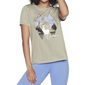 Skechers Performance Mountain Scape Functioneel shirt voor dames, groen, S