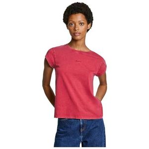 Pepe Jeans Dames Felice, T-shirt, rood, XS, Rood (verbrand rood), XS