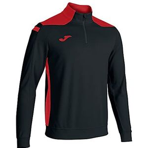Joma Heren 101952.106.4XS sweatshirt, zwart/rood, normale maat, zwart/rood