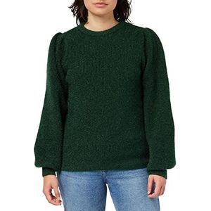 Mexx Dames Ronde Hals Gebreide Lurex Pullover Sweater, Donkergroen, XL