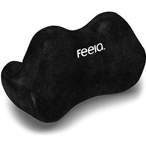 feela.® Ergonomisch rugkussen voor bureaustoel, lendenkussen als stoelkussen voor thuis, kantoor of rugsteun in het thuiskantoor (zwart)