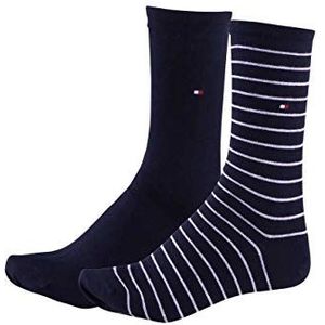 Tommy Hilfiger Small Stripe Dames Sokken Jeans - 35/38, blauw, 35-38 EU