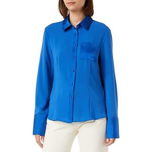 Sisley Dames 5LTHLQ03I Shirt, Bright Blue 36U, L, Helder Blauw 36u, L