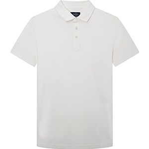 Hackett London Heren GMD Pique Ss Polo Shirt, Ecru, 3XL