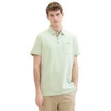 TOM TAILOR Basic poloshirt voor heren met structuur, 35169 - Tender Sea Green, M