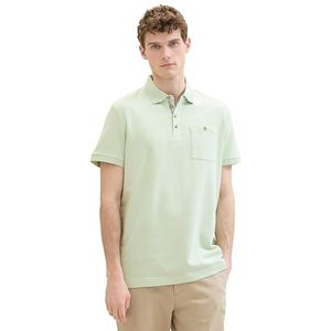 TOM TAILOR Basic poloshirt voor heren met structuur, 35169 - Tender Sea Green, M