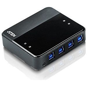 Aten US434-AT USB 3.0 randapparatuurschakelaar met 4 poorten, zwart