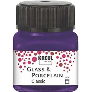 KREUL 16212 - Glas & Porselein Klassiek violet, in potje van 20 ml, briljante glas- en porseleinverf op waterbasis, sneldrogend, dekkend