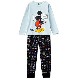 United Colors of Benetton Pig(tricot + pant) 3VR50P051 pyjamaset, lichtgrijs 053, M kinderen, Grigio Chiaro 053, M
