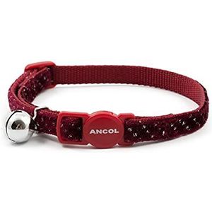 Ancol Fluwelen Sparkle veiligheid kattenhalsband, rood, 3 stuks