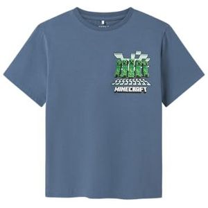 NAME IT Jongens Nkmmamun Minecraft Nreg SS Top Bfu, Blue Mirage, 116
