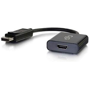 C2G DisplayPort manspersoon to HDMI vrouwtje Active Adapter Black, 4K Ultra HD DP to HDMI Compatible with Apple Mac, Windows, Dell, HP, Epson Projector, NOC, Lenovo, ASUS and More